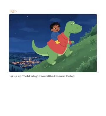 Page 5 of Leo and the Green Dino, made by Baker