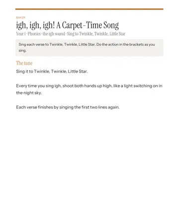 Page 1 of igh, igh, igh! A Carpet-Time Song, made by Baker