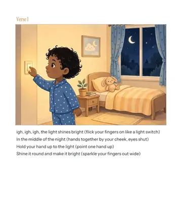 Page 2 of igh, igh, igh! A Carpet-Time Song, made by Baker
