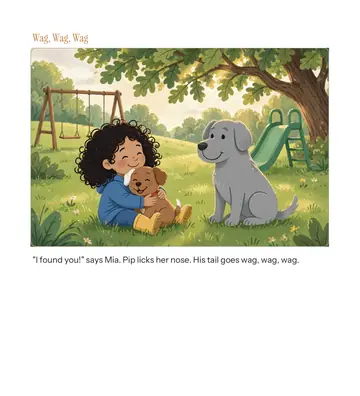 Page 10 of Pip Gets Lost at the Park, made by Baker